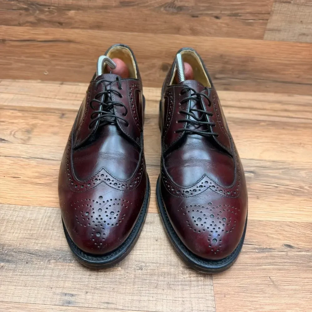 Bostonian Impression Men's size 8 Brown Leather Wingtip Brogue Formal Business